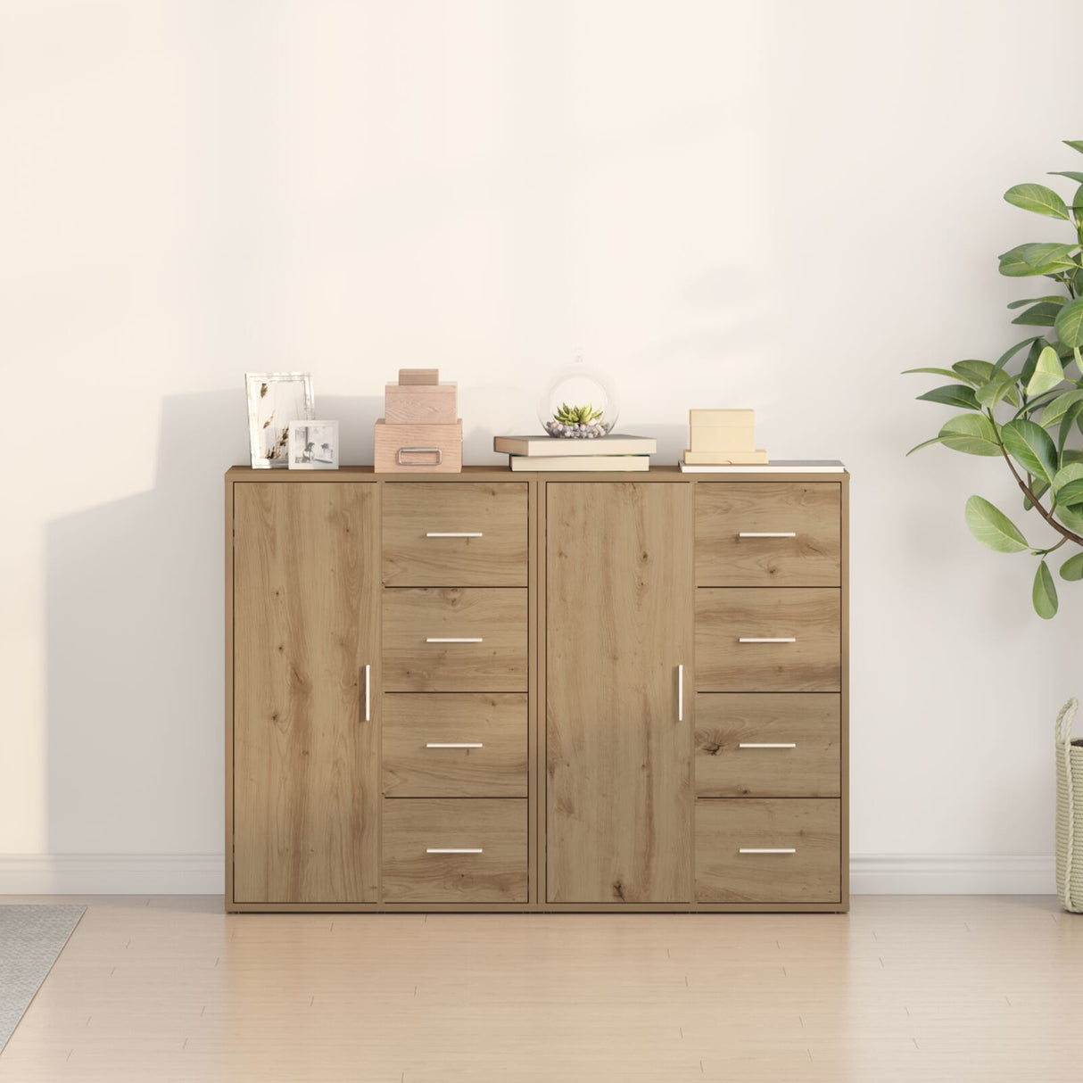 Sideboards 2 Pcs Artisan Oak 60X31X84 Cm Engineered Wood