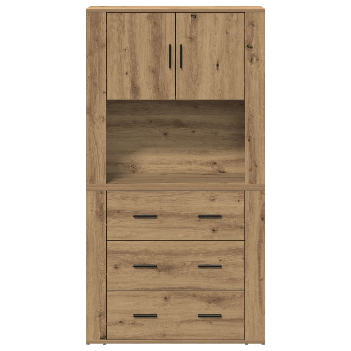 Highboard Artisan Oak 80X33X150 Cm Engineered Wood