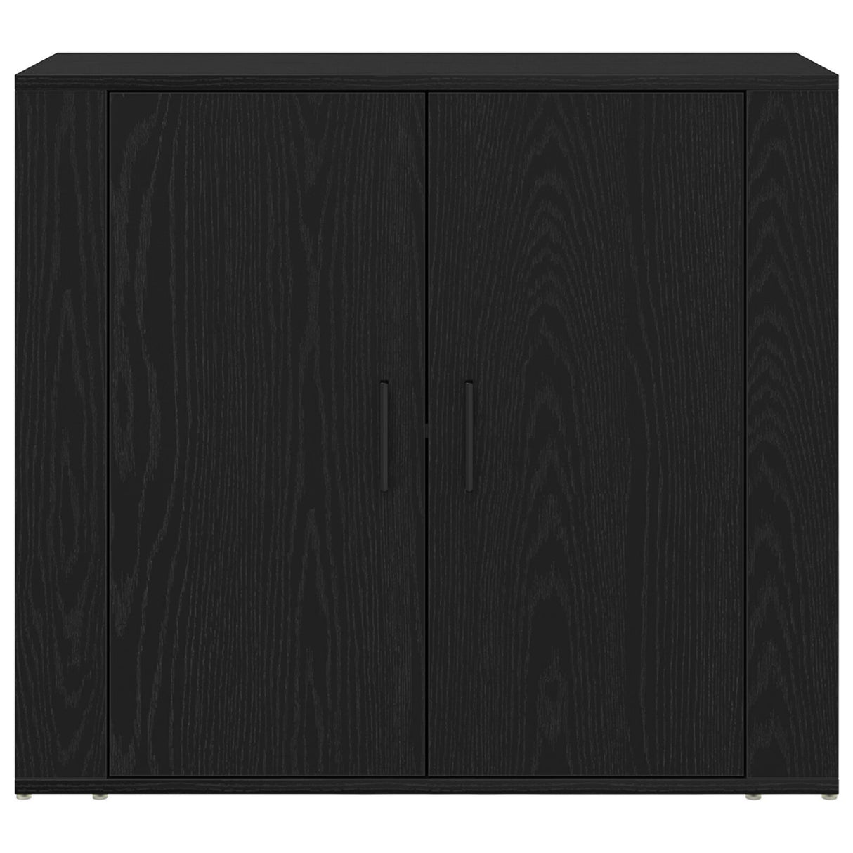 Highboard Black Oak 80X33X150 Cm Engineered Wood