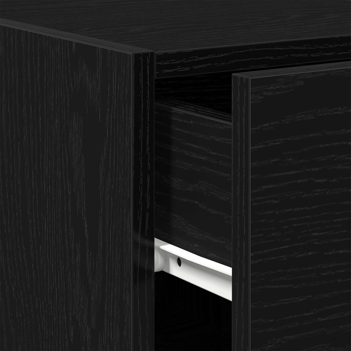 Sideboard Black Oak 30X42,5X93 Cm Engineered Wood