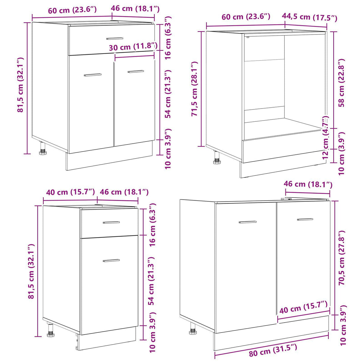 8 Piece Kitchen Cabinet Set Smoked Oak Engineered Wood