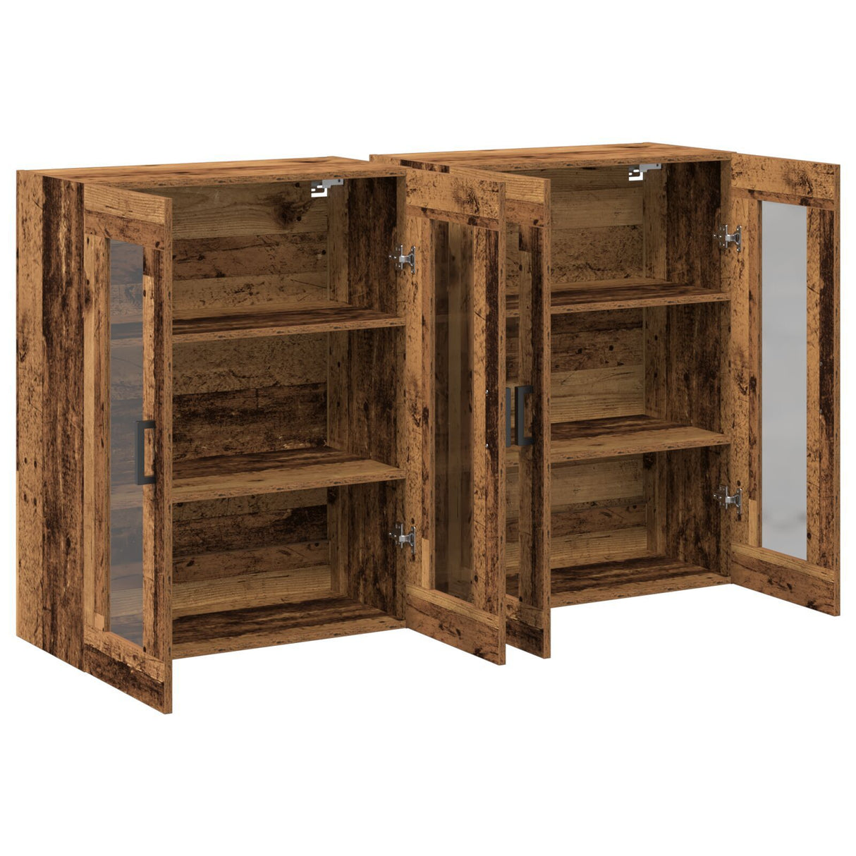 Wall Mounted Cabinets 2 Pcs Old Wood 69,5X34X90 Cm Engineered Wood