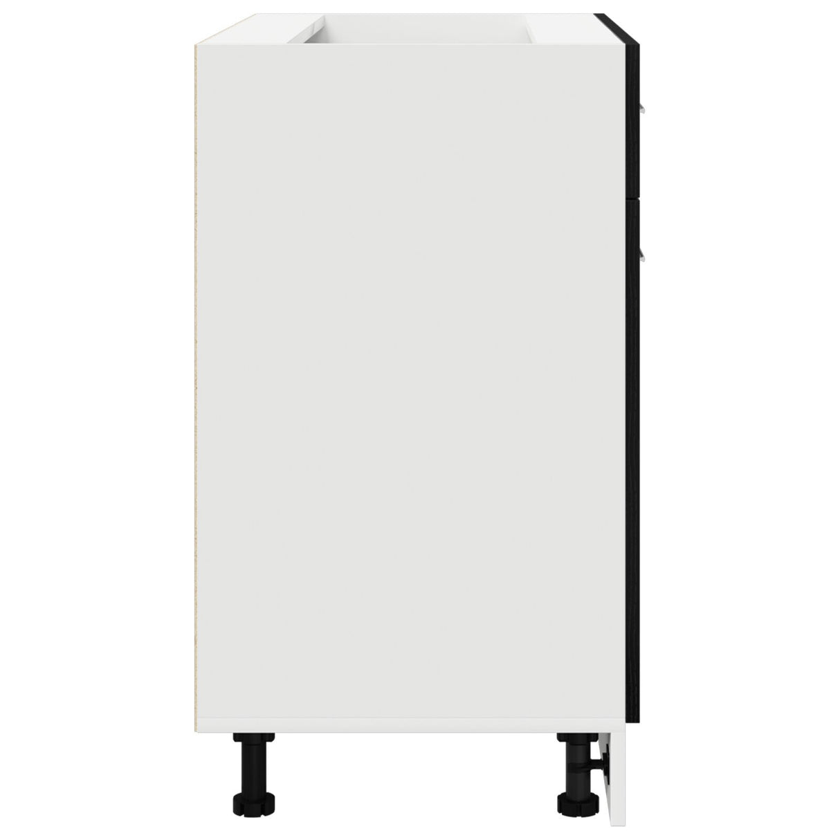 Cabinet With Drawer In Black Oak, 80X46X81.5 Cm, Made Of Engineered Wood