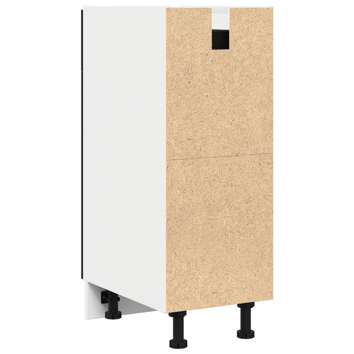 Black Oak Drawer Bottom Cabinet - 30X46X81.5 Cm, Made From Engineered Wood