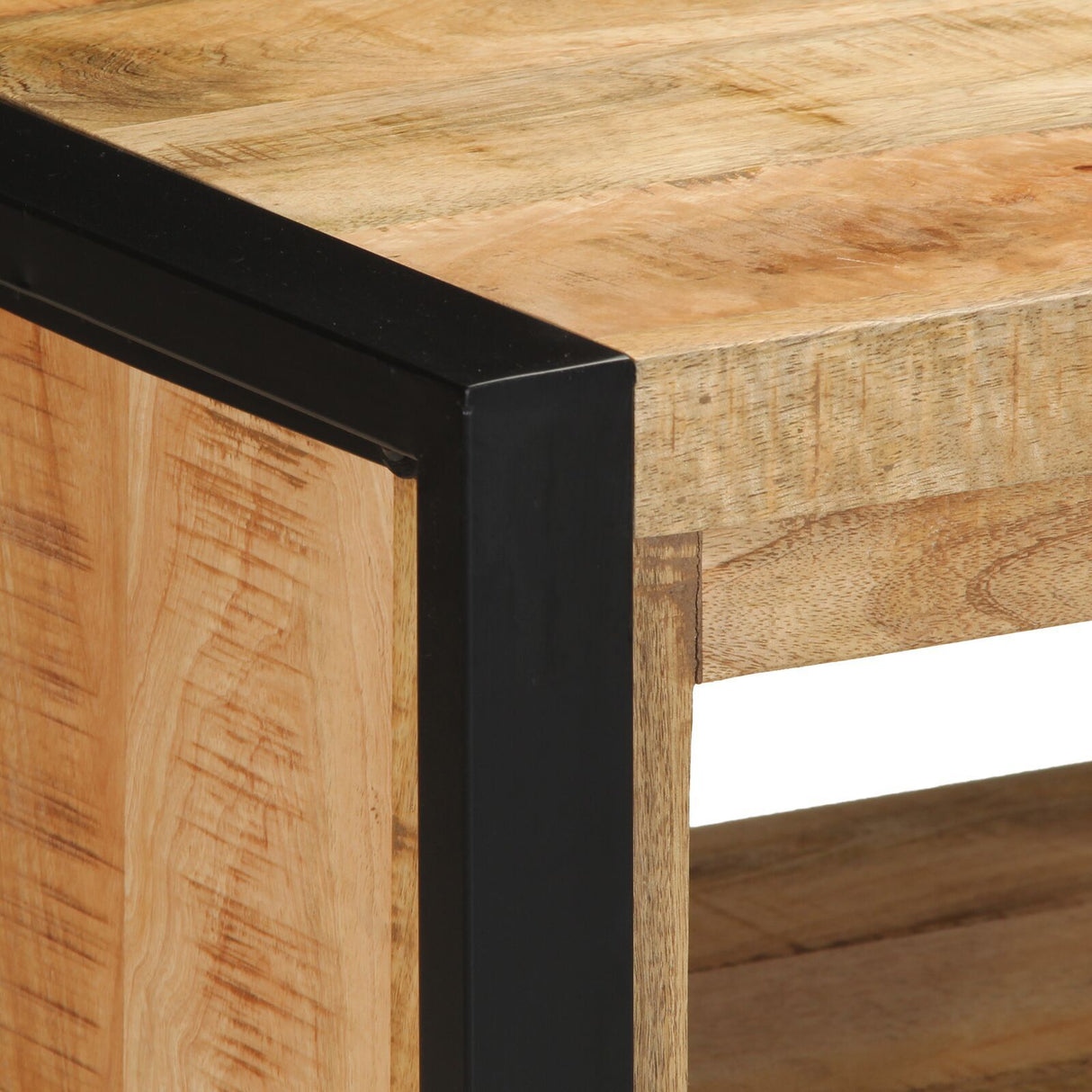 Shoe Bench 100X40X50 Cm Solid Wood Rough Mango