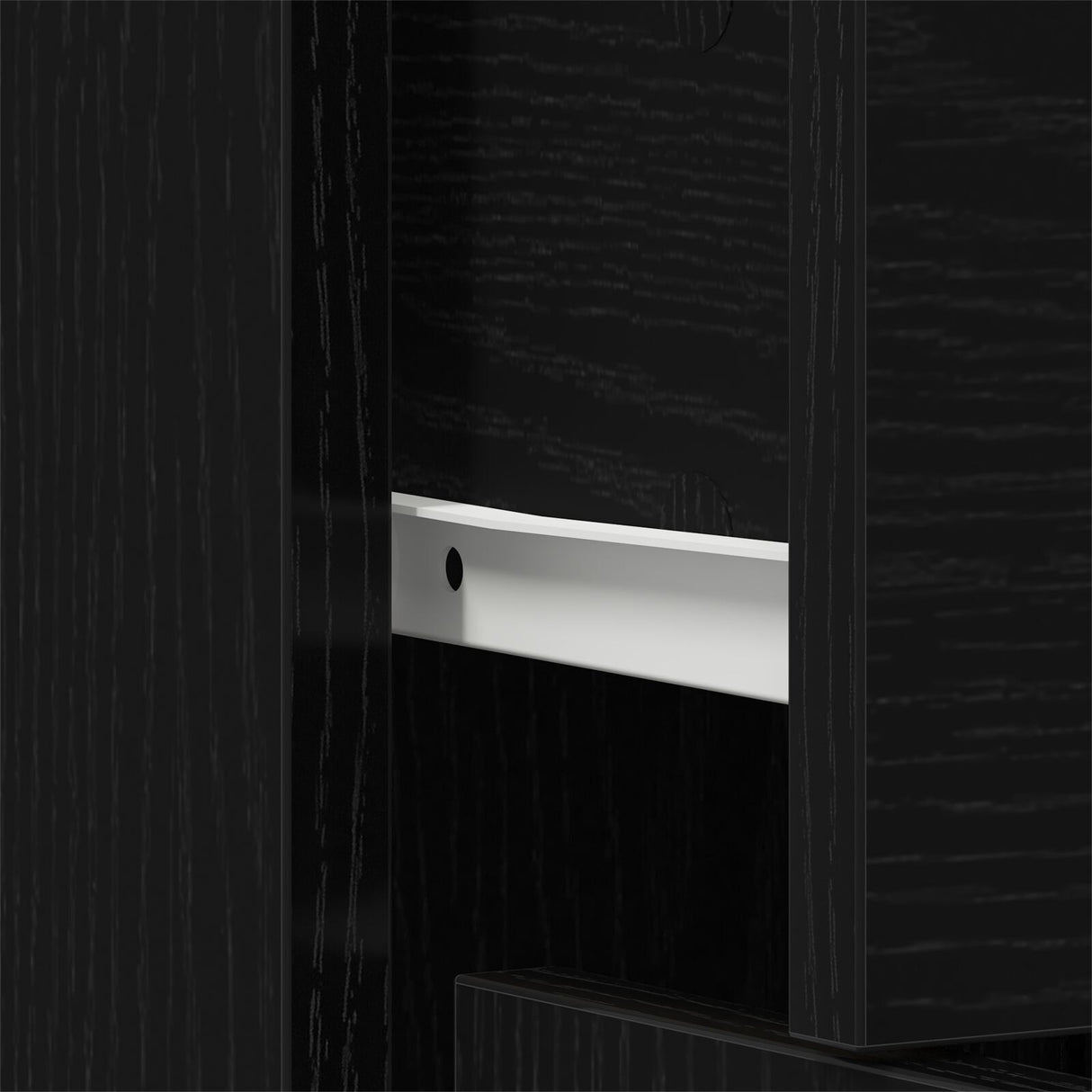 Black Oak Sideboard 60X30X75 Cm Made Of Engineered Wood