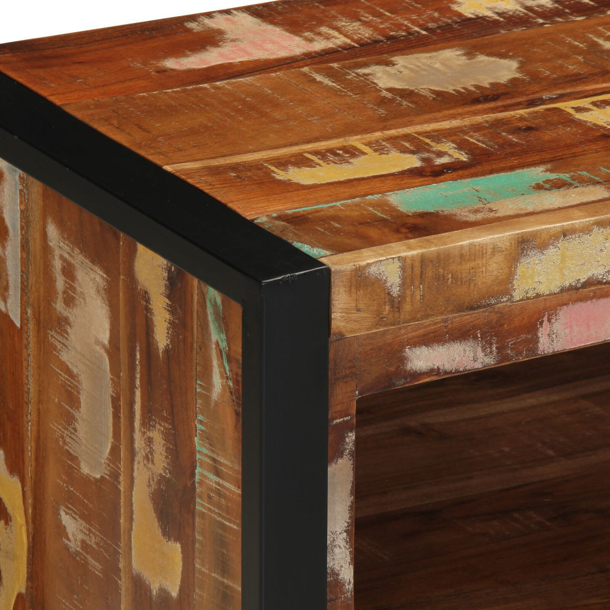 Shoe Bench Multicolour 100X40X50 Cm Solid Wood Reclaimed