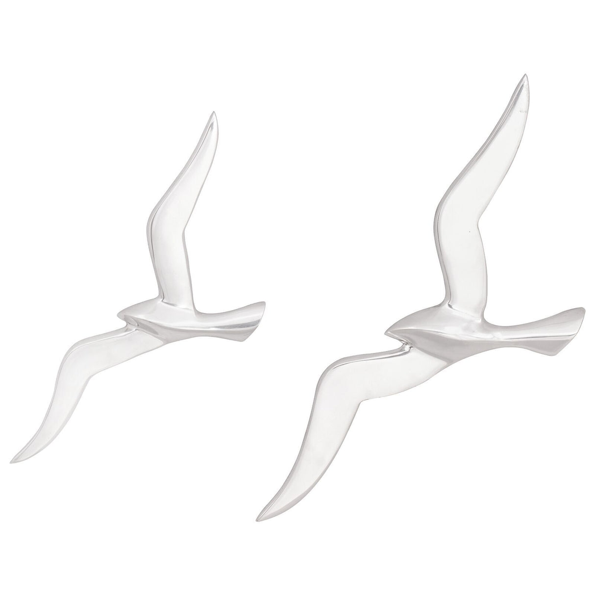 Wall Mounted Seagull 2 Pack Silver Aluminum