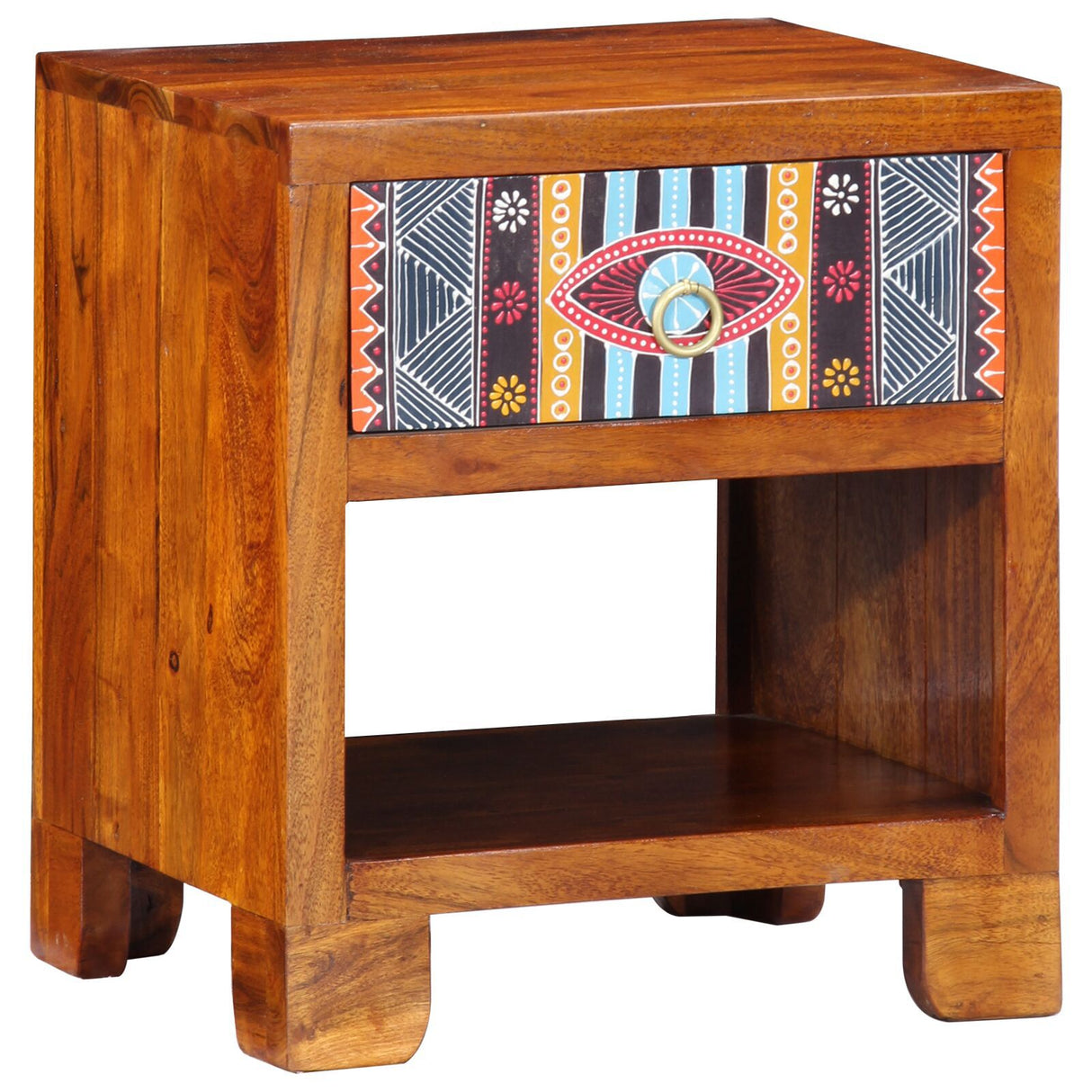 Side Cabinet 40X35X45 Cm Solid Wood Acacia