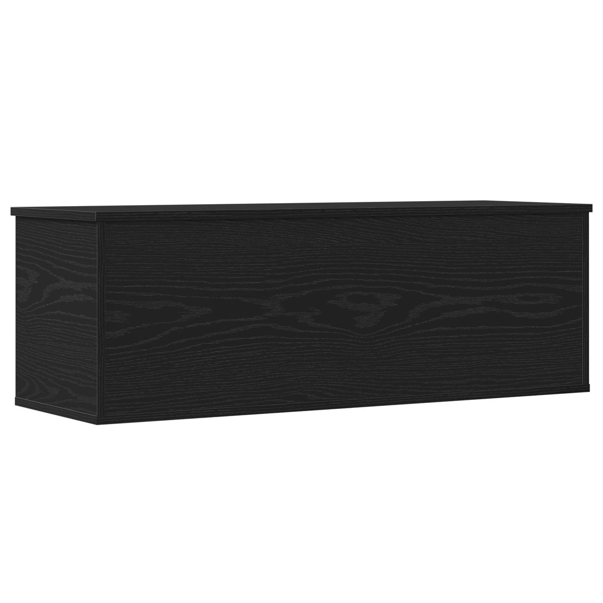 Storage Box In Black Oak - 102X35X35 Cm, Made From Engineered Wood