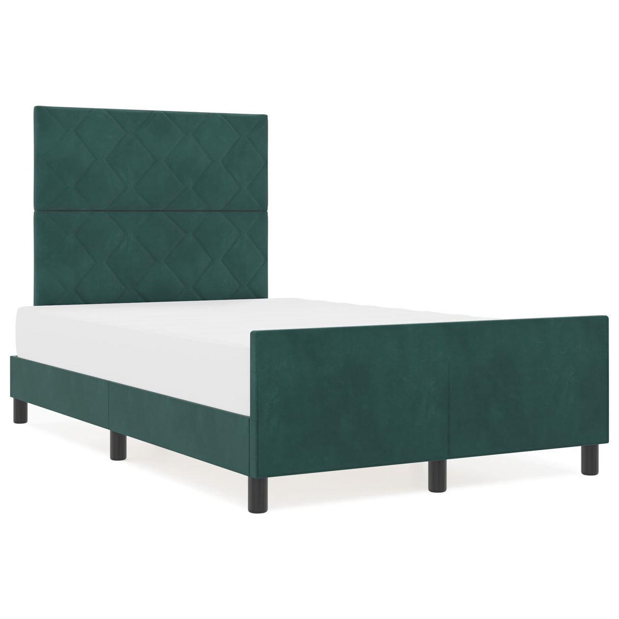Bed Frame Dark Green 120X200 Cm Velvet