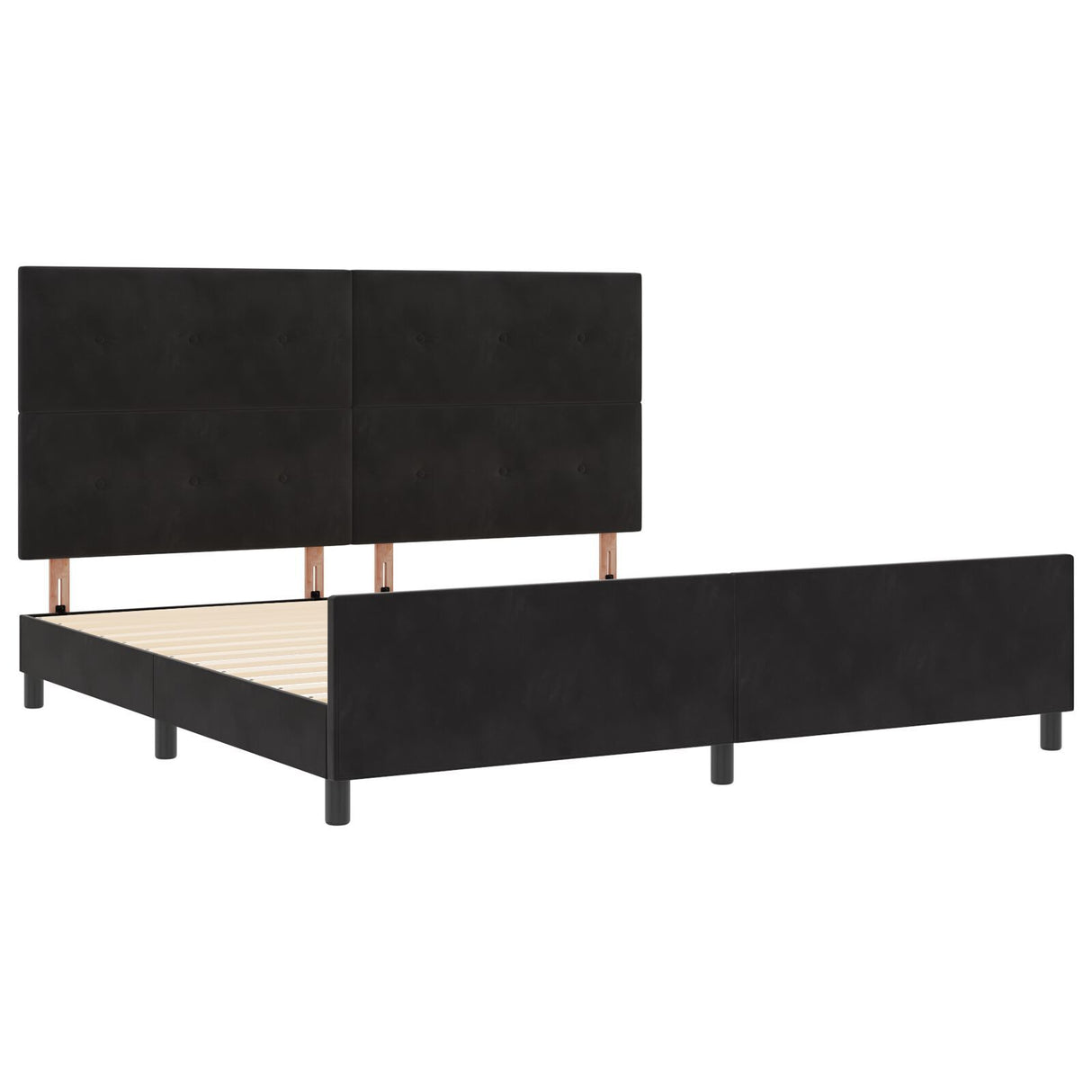 Bed Frame Black 200X200 Cm Velvet