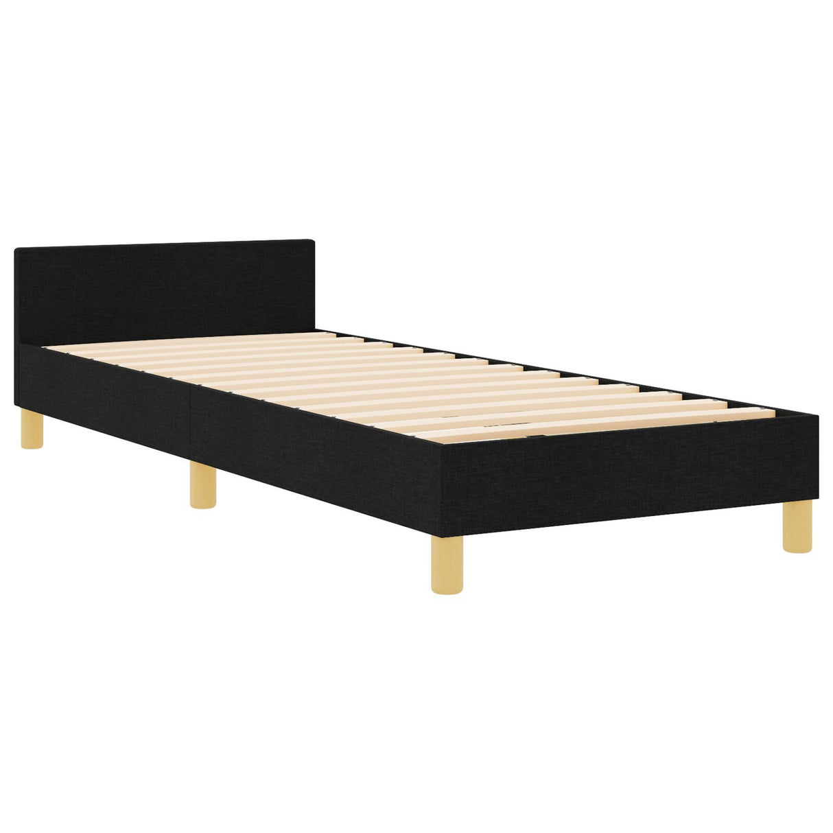 Bed Frame Black 80X200 Cm Fabric