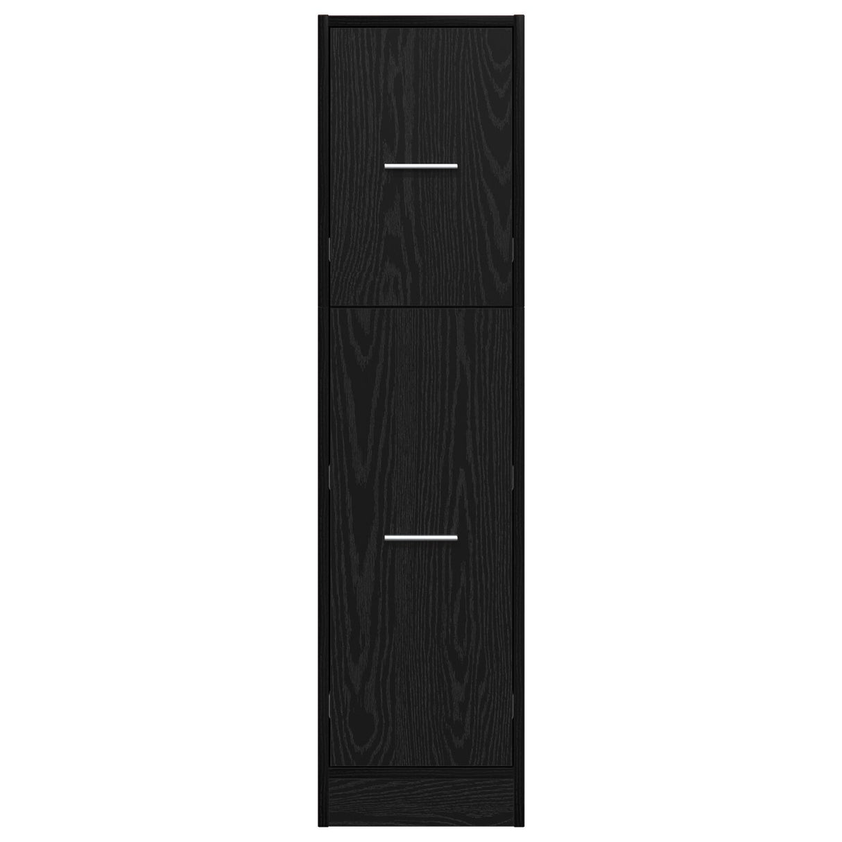 Apothecary Cabinet Black Oak 30X41X118 Cm Engineered Wood