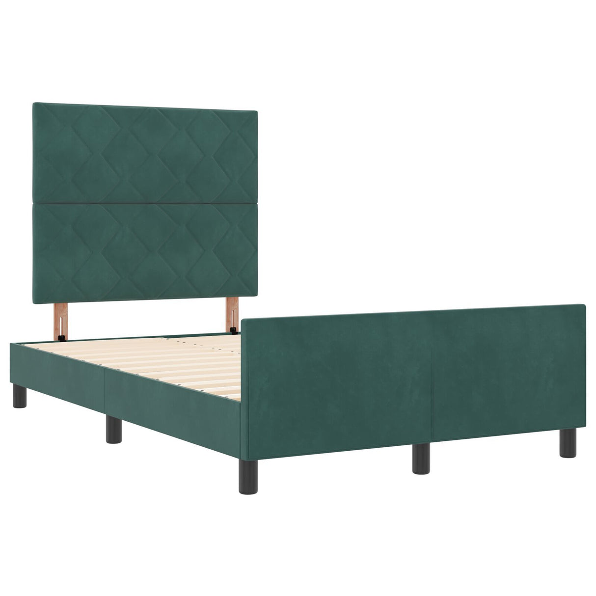 Bed Frame Dark Green 120X200 Cm Velvet