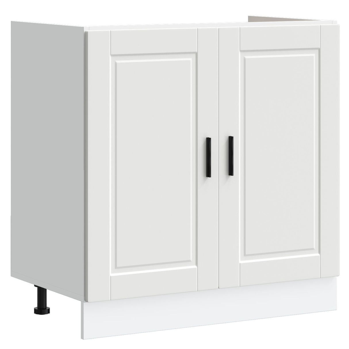 Porto Sink Base Cabinet With Sink - White, 80X46X84.5 Cm, Made Of Engineered Wood