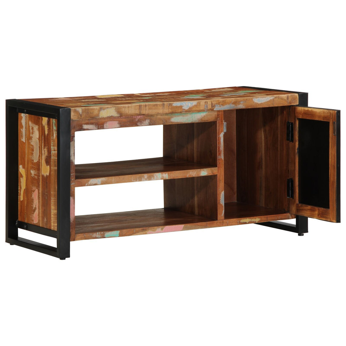 Shoe Bench Multicolour 100X40X50 Cm Solid Wood Reclaimed