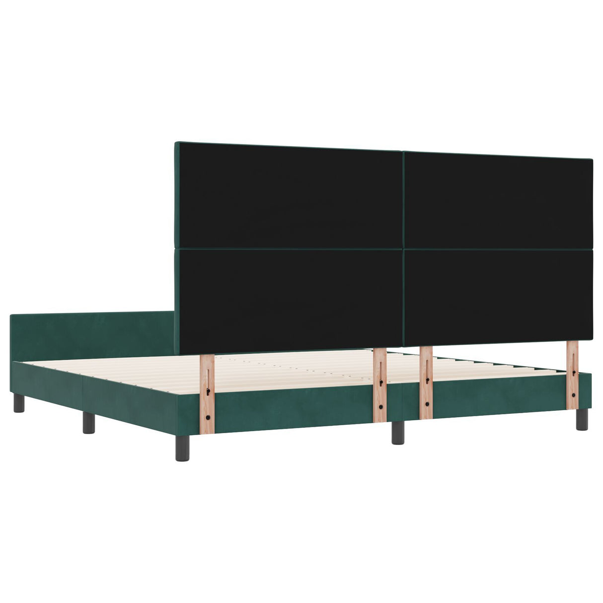 Bed Frame Dark Green 200X200 Cm Velvet