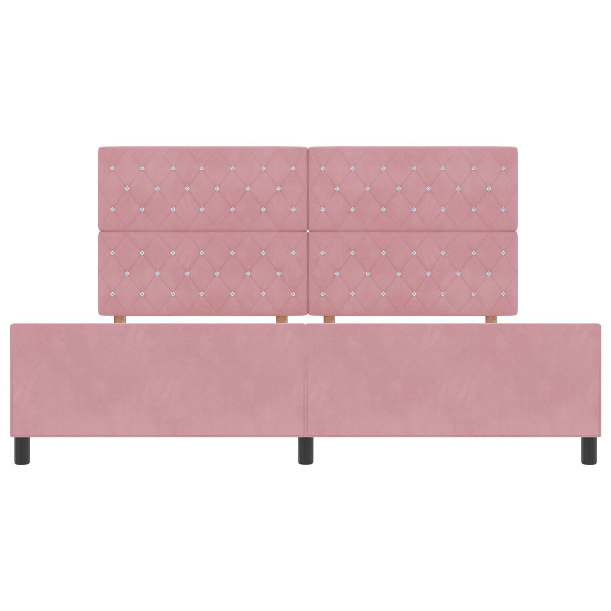 Pink Velvet Bed Frame 200X200 Cm