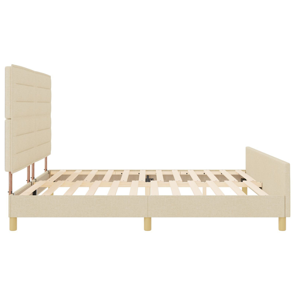 Cream Fabric Bed Frame 200X200 Cm