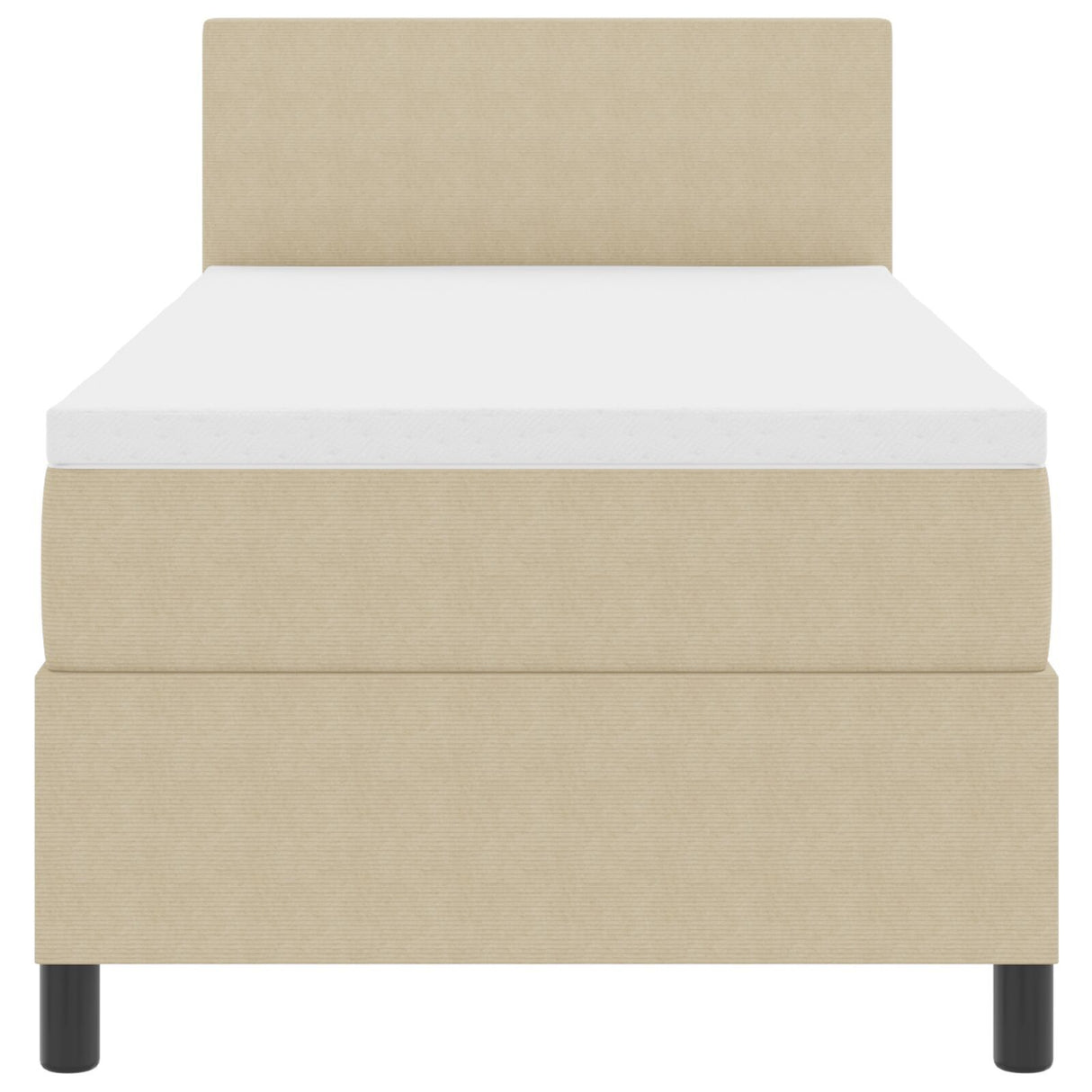 Box Spring Bed With Mattress Light Green Grey 80X200 Cm Corduroy Fabric