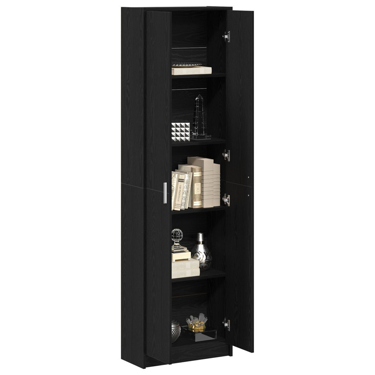 Wardrobe Black Oak 55X25X189 Cm Engineered Wood