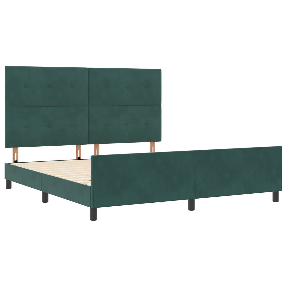 Bed Frame Dark Green 180X200 Cm Velvet