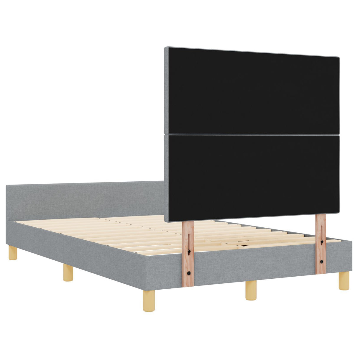Light Grey Fabric Bed Frame 120X200 Cm
