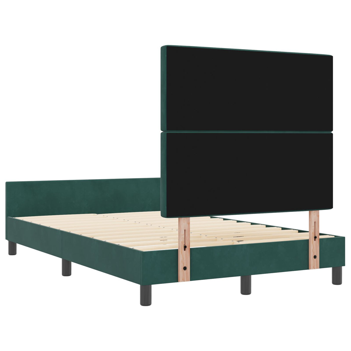 Bed Frame Dark Green 120X200 Cm Velvet