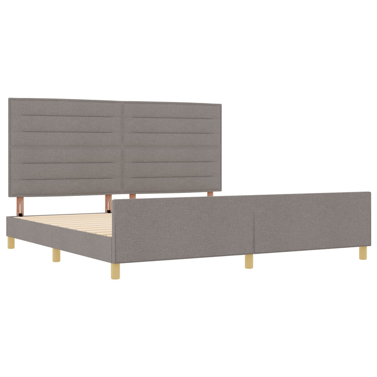 Taupe Fabric Bed Frame 200X200 Cm