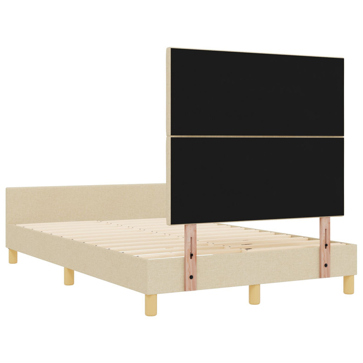 Bed Frame In Cream - 120X200 Cm Fabric