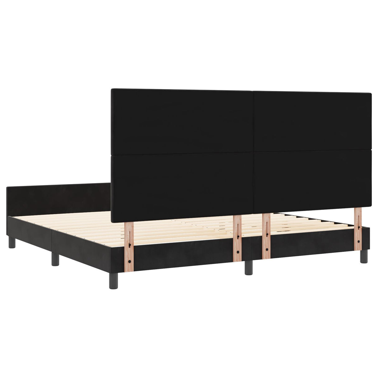 Bed Frame Black 200X200 Cm Velvet