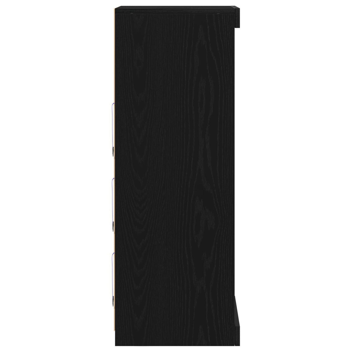 Sideboard With Led Lights Black Oak 41X37X100 Cm