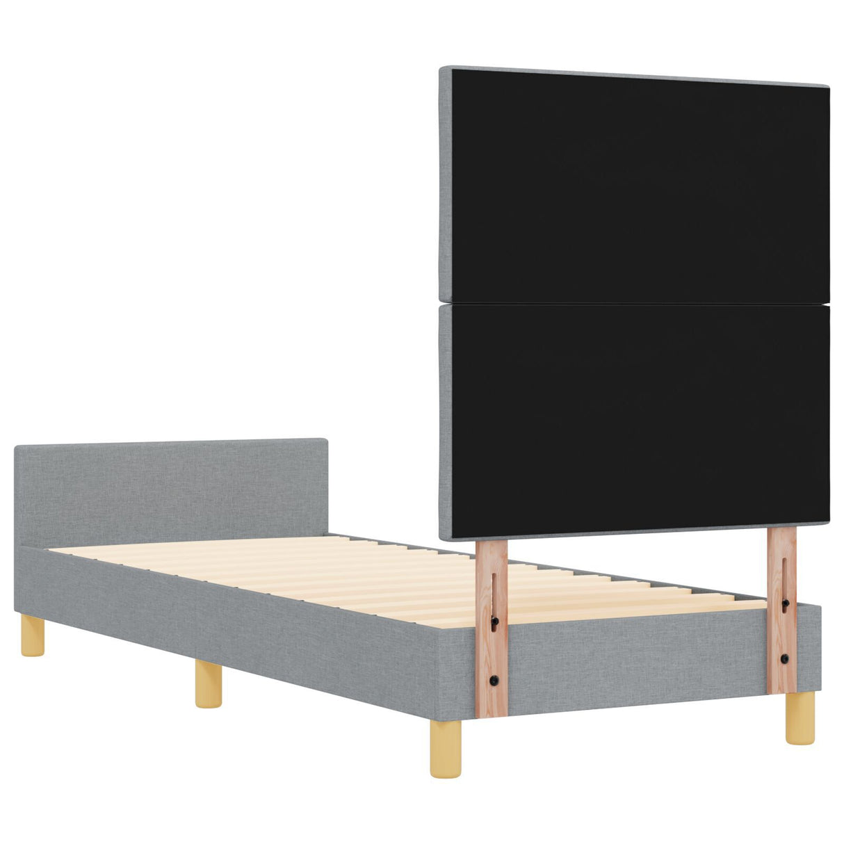 Bed Frame Light Grey 80X200 Cm Fabric