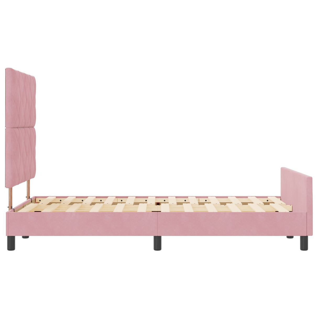 Bed Frame Pink 120X200 Cm Velvet