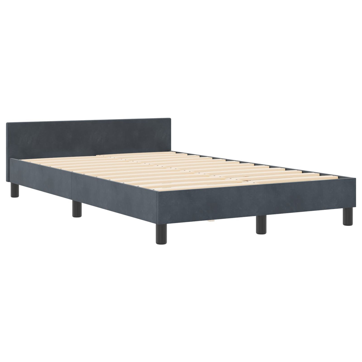 Bed Frame Dark Grey 120X200 Cm Velvet