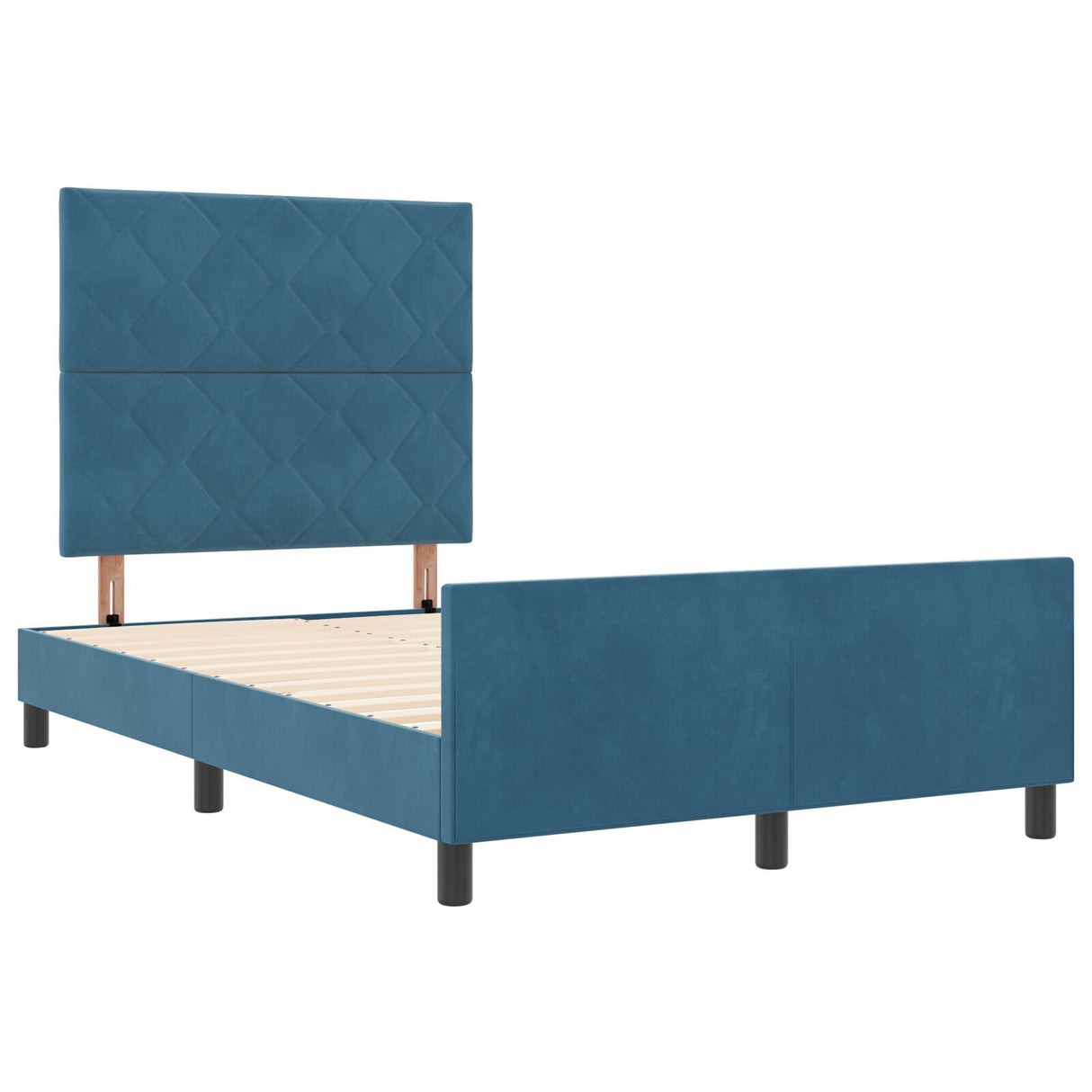Bed Frame Dark Blue 120X200 Cm Velvet