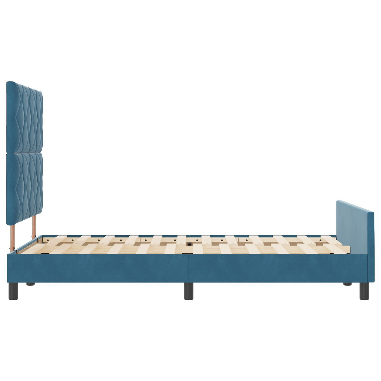 Bed Frame Dark Blue 120X200 Cm Velvet