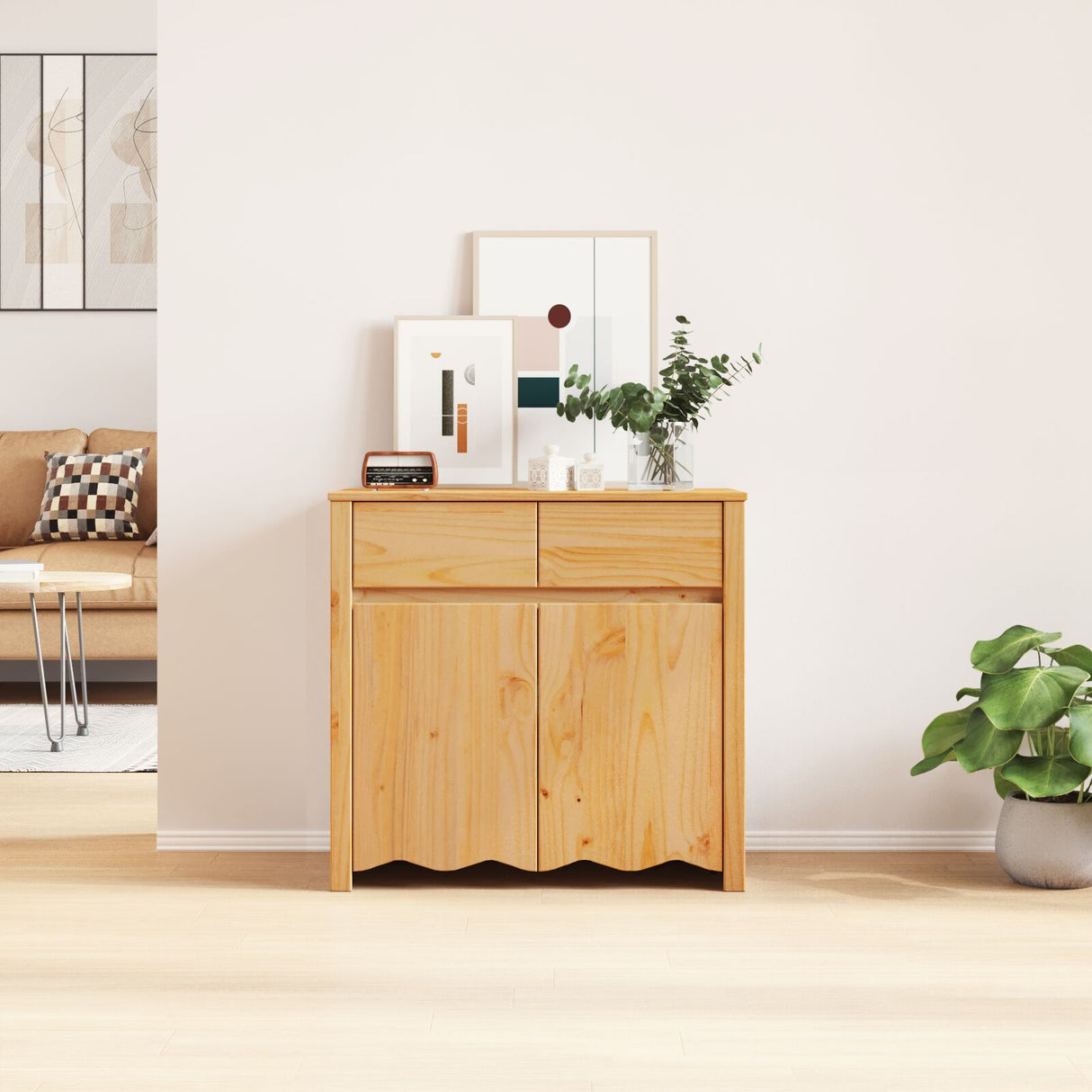 Sideboard "Drammen" 79X43X75,5 Cm Solid Wood Pine