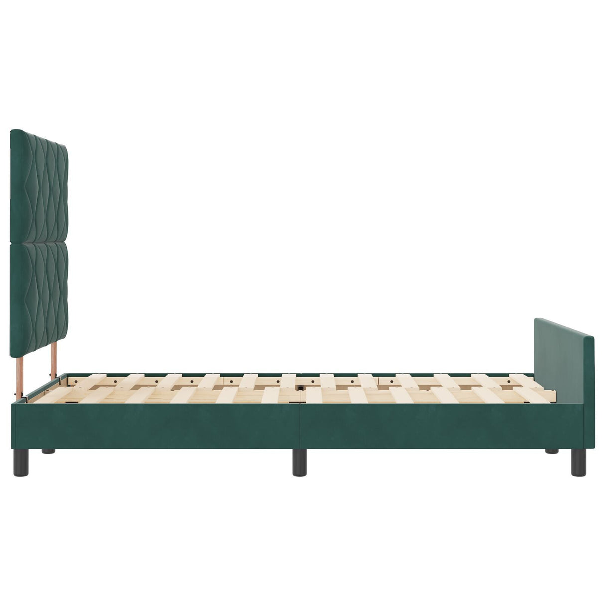 Bed Frame Dark Green 120X200 Cm Velvet