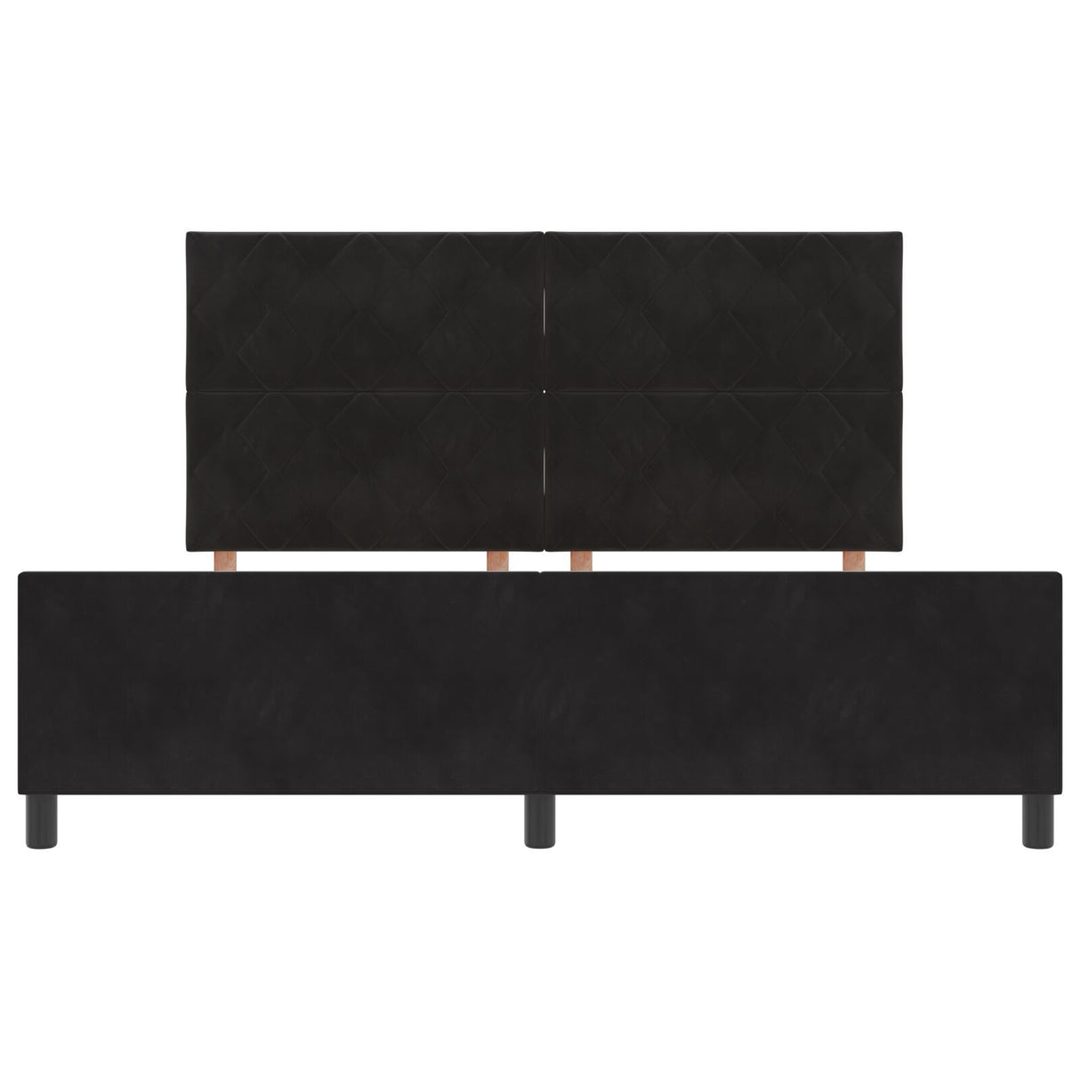 Bed Frame Black 180X200 Cm Velvet