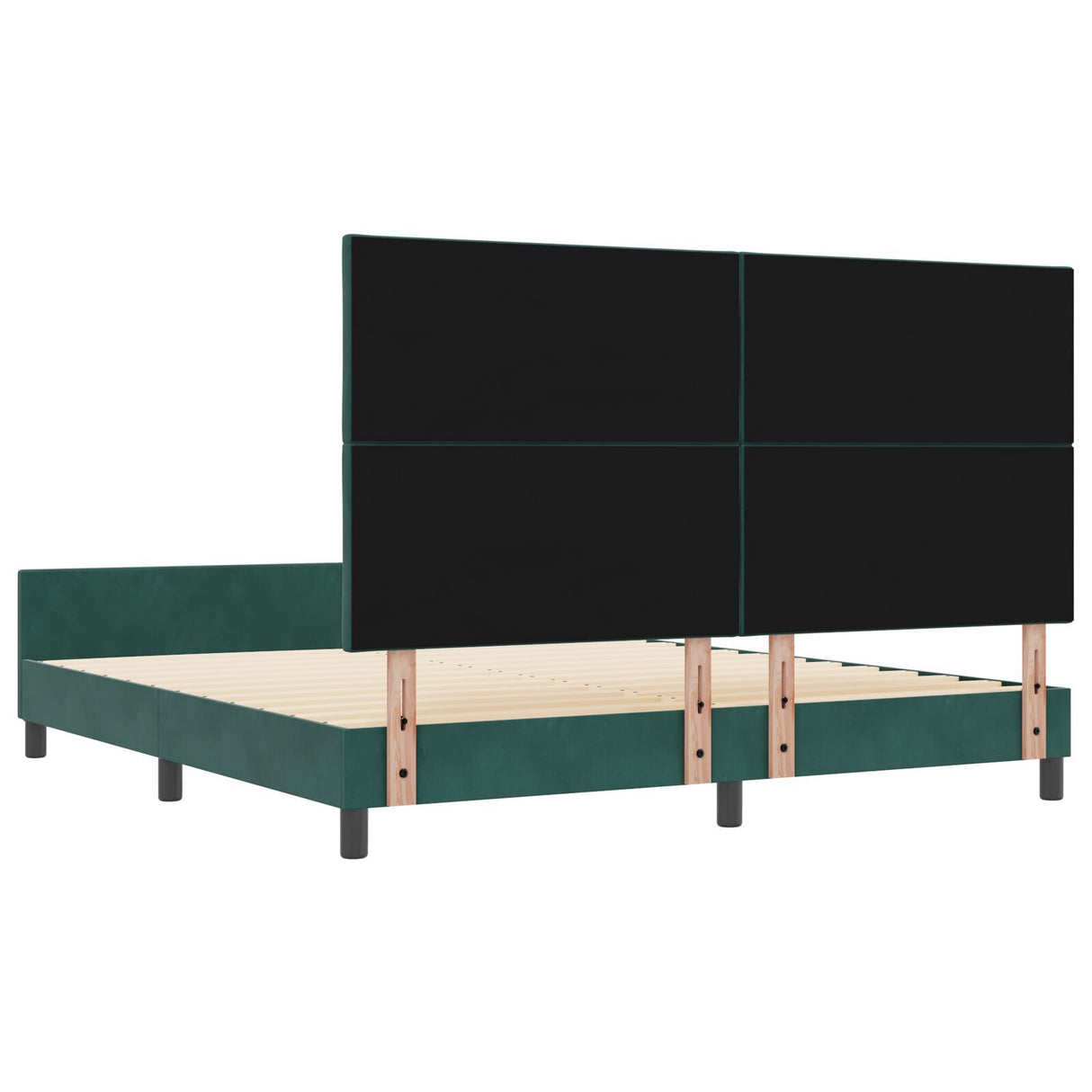 Bed Frame Dark Green 180X200 Cm Velvet