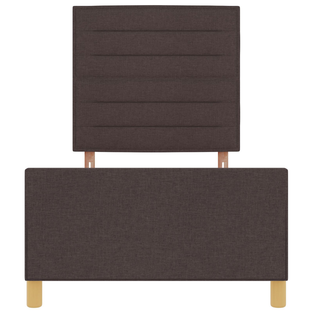 Bed Frame Dark Brown 100X200 Cm Fabric