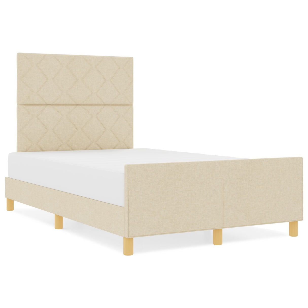 Bed Frame In Cream - 120X200 Cm Fabric