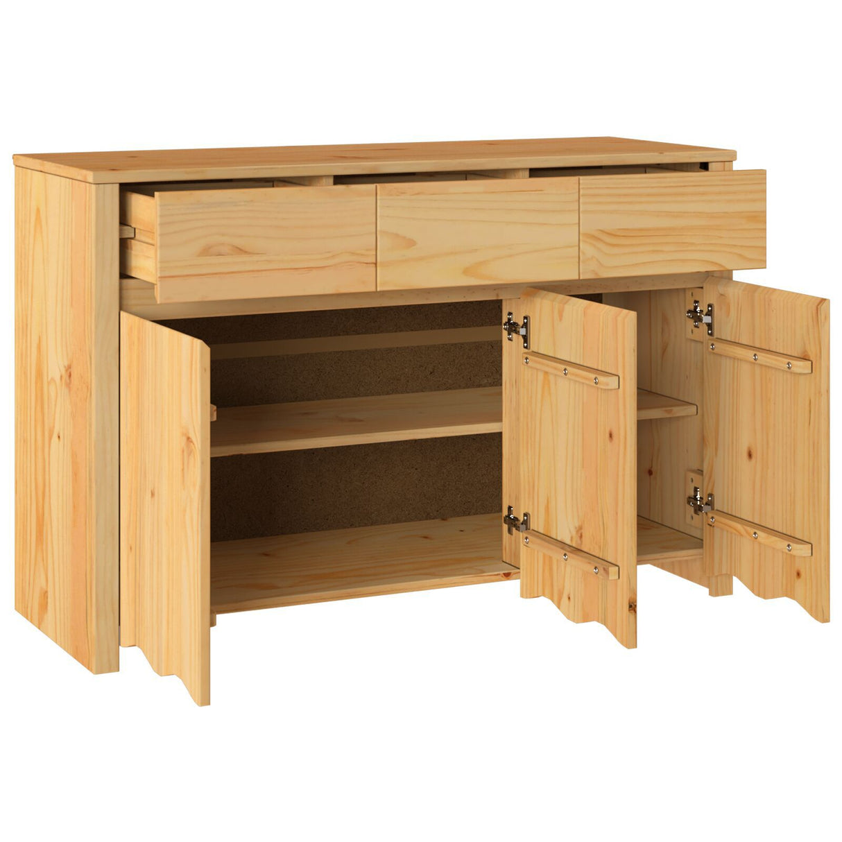 Sideboard "Drammen" 114X43X75,5 Cm Solid Wood Pine