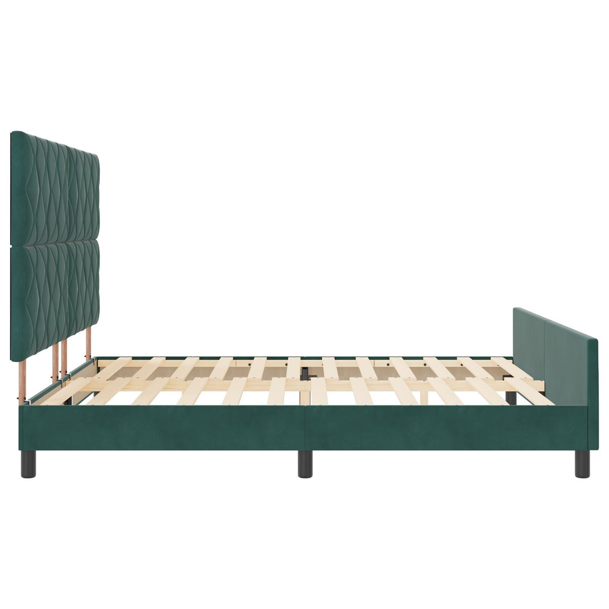 Bed Frame Dark Green 180X200 Cm Velvet