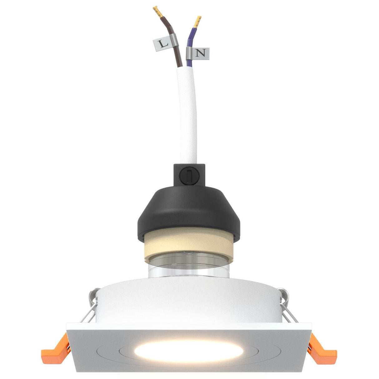 Recessed Spotlights 6 Pcs Square Gu10 White 91X91 Mm