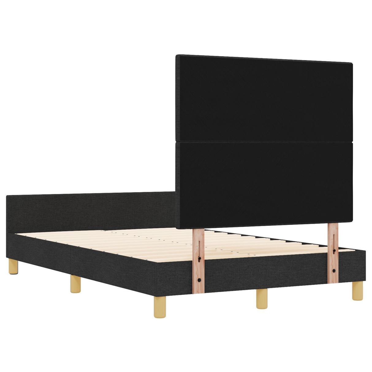 Bed Frame Black 120X200 Cm Fabric