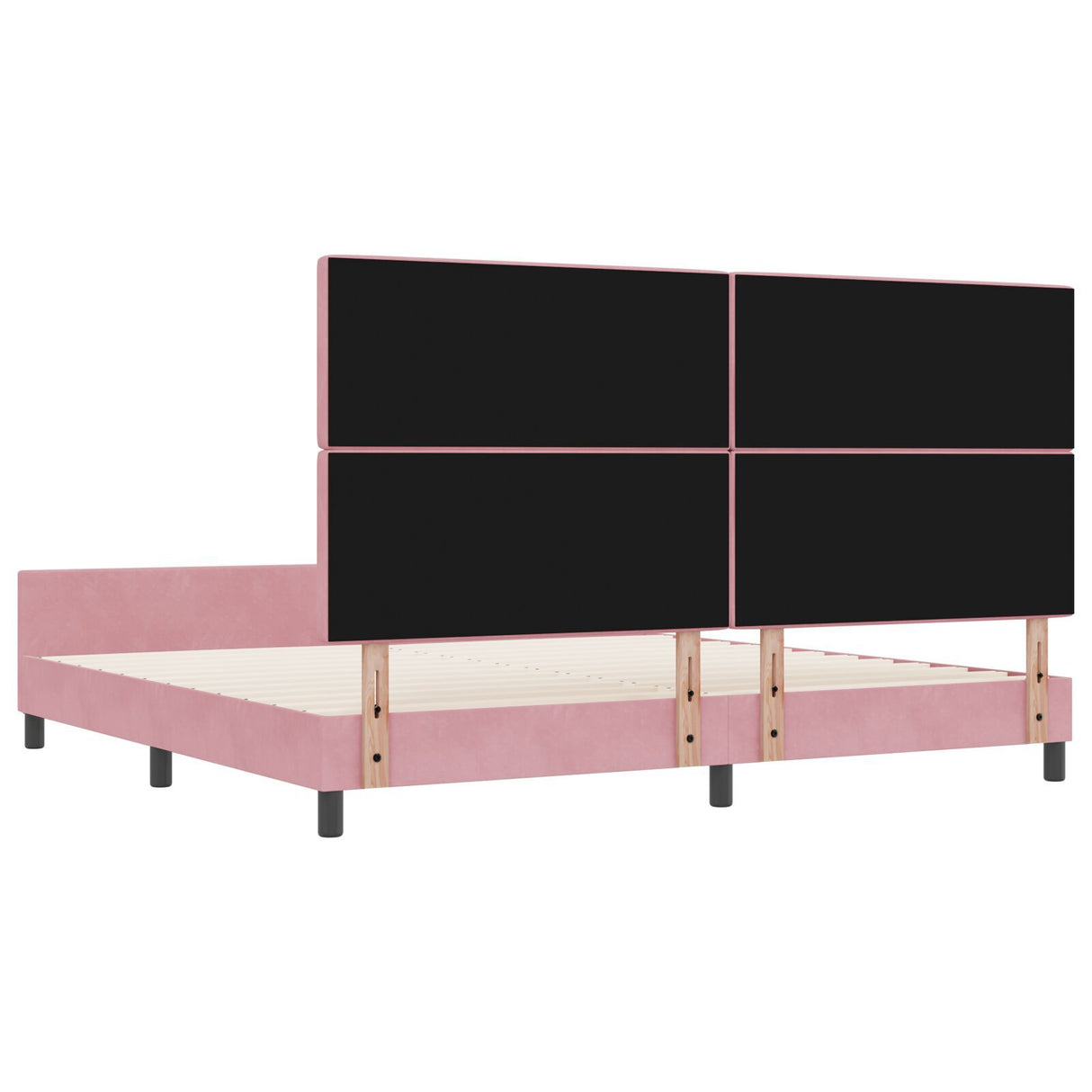 Pink Velvet Bed Frame 200X200 Cm