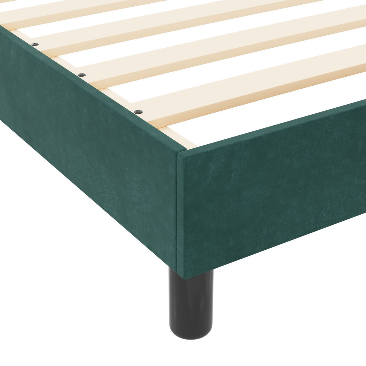 Bed Frame Dark Green 140X190 Cm Velvet